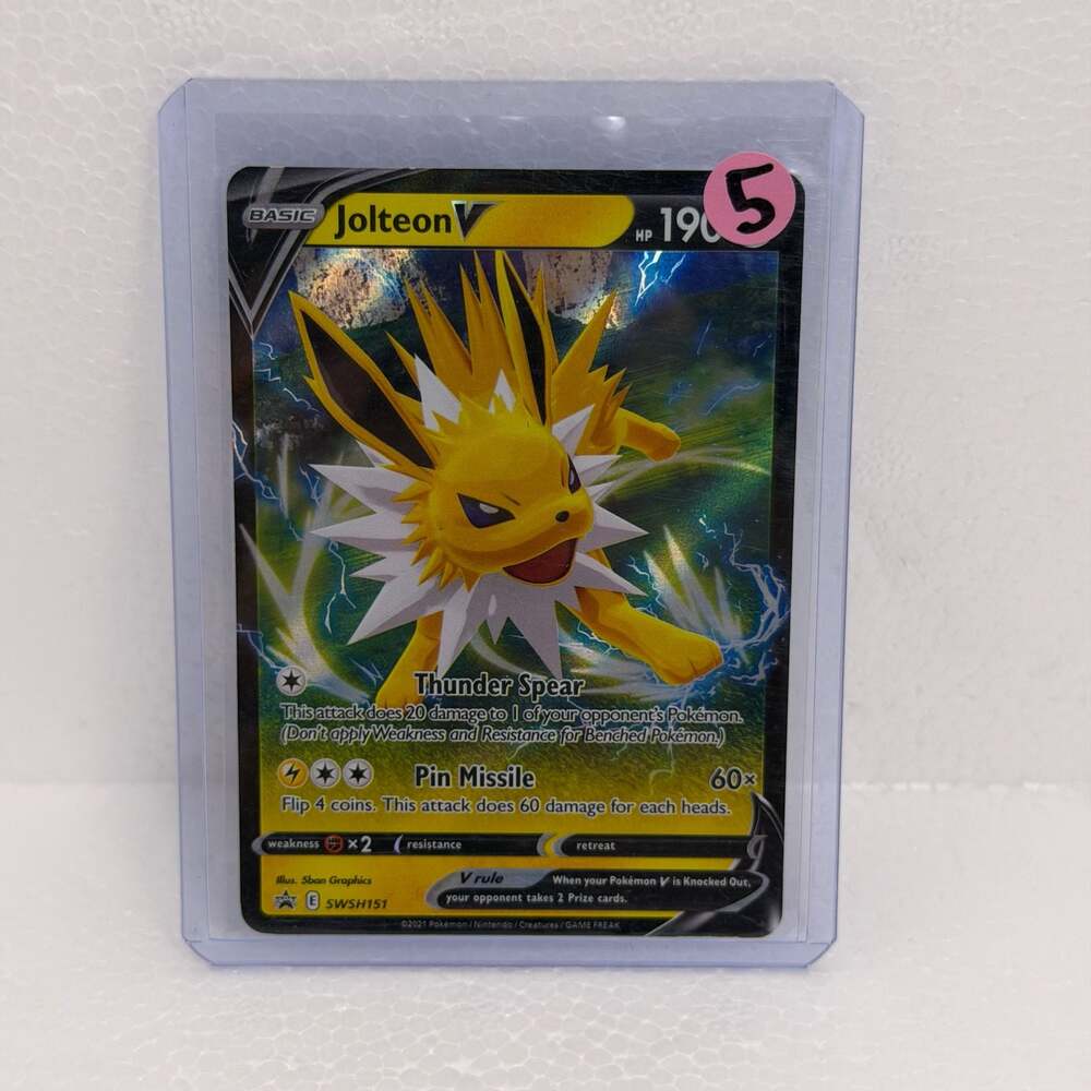 Pokemon Card Jolteon V SWSH151 Black Star Promo Holo Ultra Rare